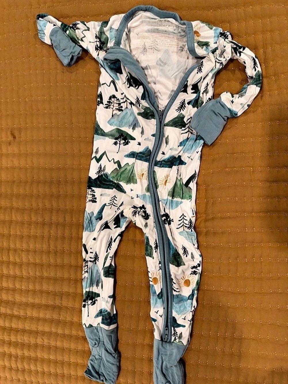 Little Sleepies Mountains Zippy Footie